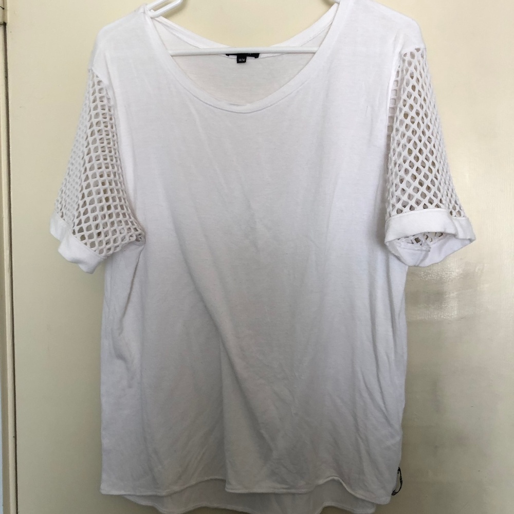 EUC MICHI NY RIZE Athleisure Luxury Top White, SzM